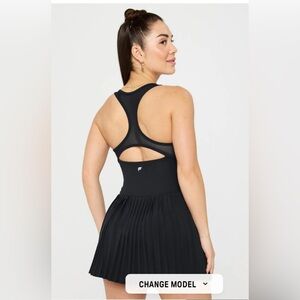 Fabletics Hot Shot Pleated Dress black NWT tennis pickleball hotgirlwalk